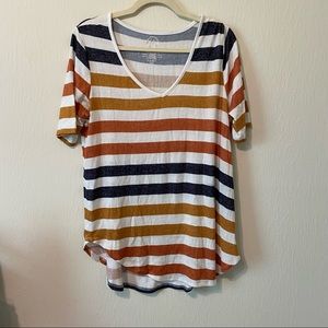 Maurices - 24/7 Striped Fall Tee - Sz L